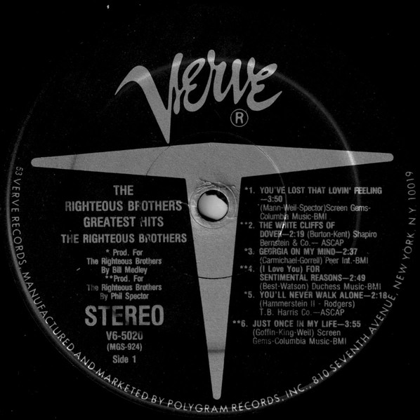 The Righteous Brothers - Greatest Hits | Verve Records (422-823 662-1) - 3 The Righteous Brothers - Greatest Hits | Verve Records (422-823 662-1) - 3