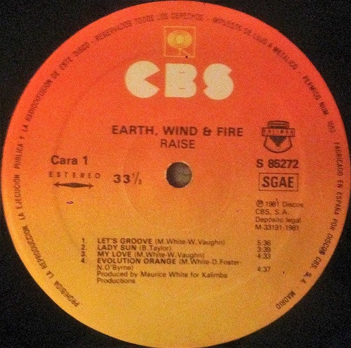 Earth, Wind & Fire - Raise! | CBS (S 85272) - 2 Earth, Wind & Fire - Raise! | CBS (S 85272) - 2