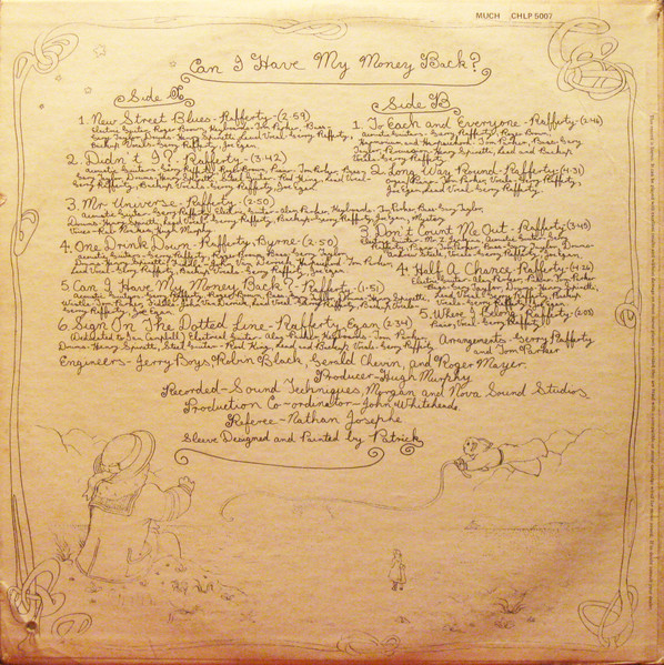 Gerry Rafferty - Can I Have My Money Back? [Vinyl] | Much International (CHLP 5007) - 2