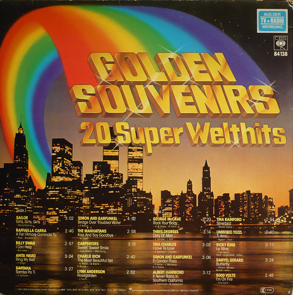 Various - Golden Souvenirs - 20 Super Welthits | CBS (CBS 84 138) - 2 Various - Golden Souvenirs - 20 Super Welthits | CBS (CBS 84 138) - 2