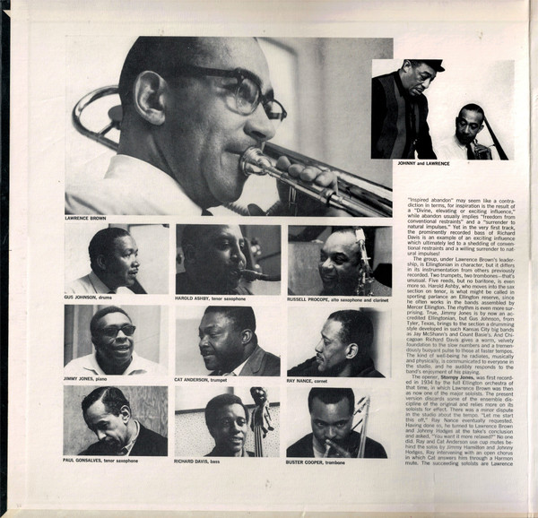 Lawrence Brown's All-Stars With Johnny Hodges - Inspired Abandon | Impulse! (A-89) - 2