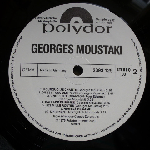 Georges Moustaki - Moustaki | Polydor (2393 129) - 4