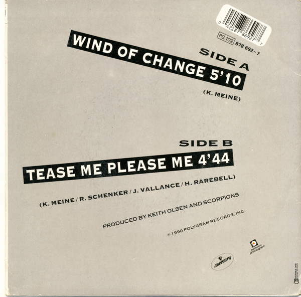 Scorpions - Wind Of Change | Mercury (878 692-7) - 2