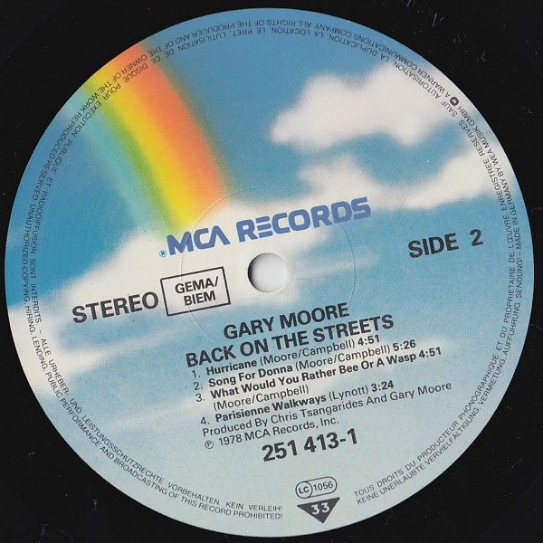 Gary Moore - Back On The Streets | MCA Records (251 413-1) - 4
