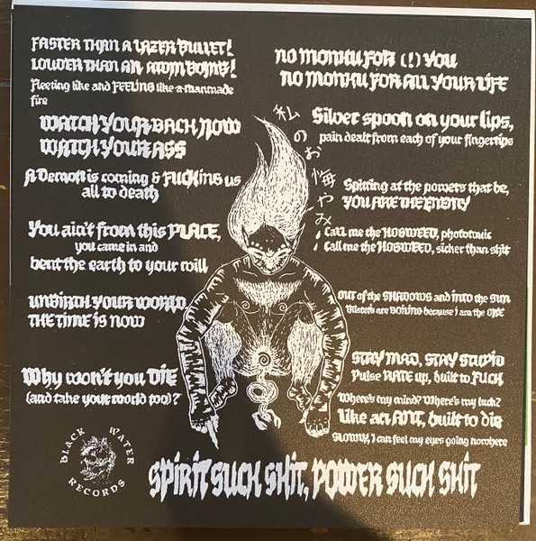 Lazer Bullet - Spirit Suck Shit (7") [Vinyl] | Black Water (BW-102) - 3