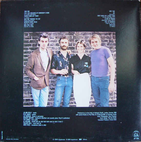 Jo Ann Kelly Band - Just Restless | Appaloosa (AP 028) - 2