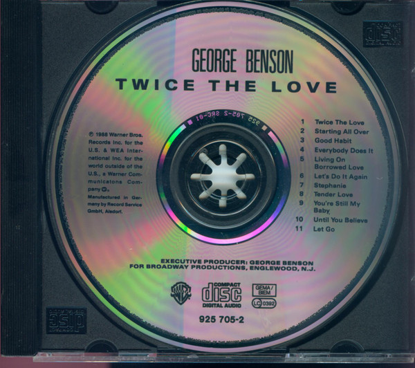 George Benson - Twice The Love | Warner Bros. Records (925 705-2) - 3 George Benson - Twice The Love | Warner Bros. Records (925 705-2) - 3