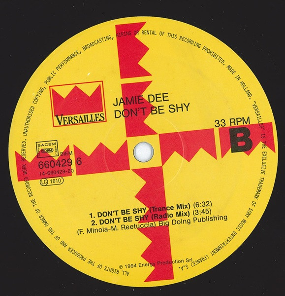 Jamie Dee - Don't Be Shy | Versailles (VER 660429 8) - 3
