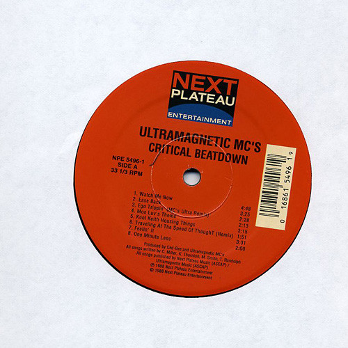 Ultramagnetic MC's - Critical Beatdown | Next Plateau Entertainment (NPE 5496-1) - 3 Ultramagnetic MC's - Critical Beatdown | Next Plateau Entertainment (NPE 5496-1) - 3