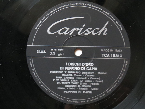 Peppino Di Capri - I Dischi D'Oro Di Peppino Di Capri | Carisch (TCA 15313) - 3 Peppino Di Capri - I Dischi D'Oro Di Peppino Di Capri | Carisch (TCA 15313) - 3