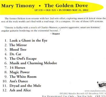 Mary Timony - The Golden Dove | Matador (OLE 521-2V)