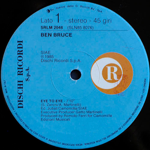 Ben Bruce - Eye To Eye | Ricordi (SRLM 2048) - 3