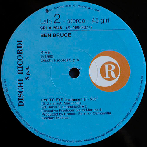 Ben Bruce - Eye To Eye | Ricordi (SRLM 2048) - 4