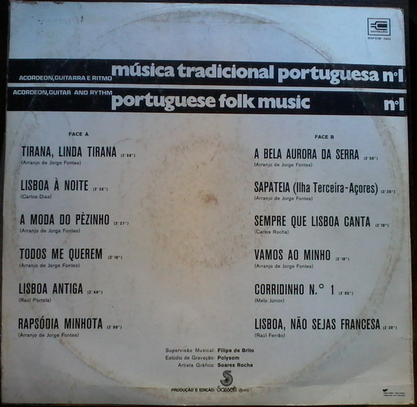Jorge Fontes , Quim Barreiros - Música Tradicional Portuguesa N° 1 - Portuguese Folk Music N° 1 | Diapasão (DIAP COM - 16043) - main