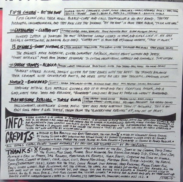 Various - For No Apparent Reason | X Records (XR87001) - 4