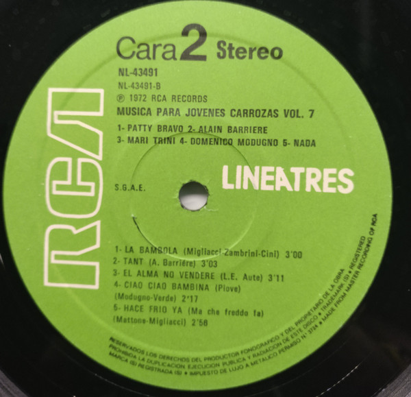 Various - Música Para Jovenes Carrozas Volumen 7 | RCA (NL 43491) - 4