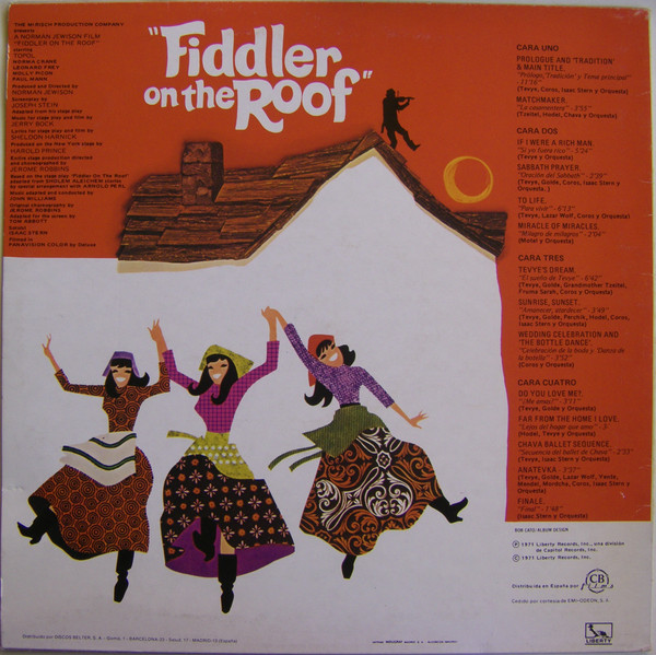 John Williams , Isaac Stern - Fiddler On The Roof / El Violinista En El Tejado (Banda Sonora Original De La Película) | Liberty (2/90.000) - 2