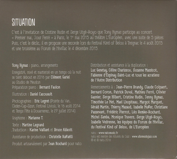 Tony Hymas - Tony Hymas Joue Léo Ferré | Nato (5054) - 3