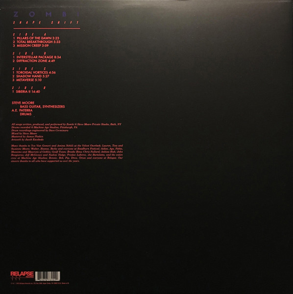 Zombi - Shape Shift | Relapse Records (RR7315) - 4