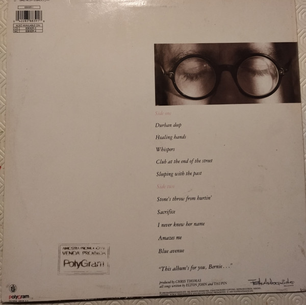 Elton John - Sleeping With The Past | The Rocket Record Company (838 839-1) - 2
