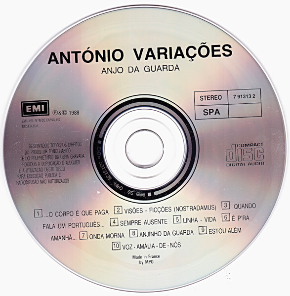António Variações - Anjo Da Guarda | EMI (7913132) - 4
