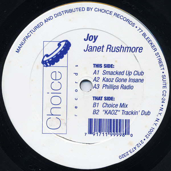 Janet Rushmore - Joy | Choice Records (CH· 1001)
