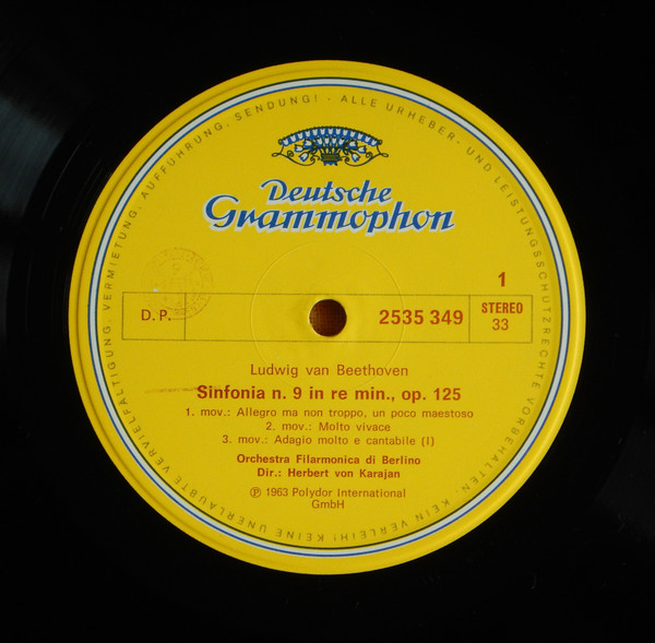 Ludwig van Beethoven - Herbert Von Karajan , Berliner Philharmoniker , Gundula Janowitz , Hilde Rössel-Majdan , Waldemar Kmentt , Walter Berry , Wiener Singverein - Sinfonia No. 9 | Deutsche Grammophon (2535 349) - 4