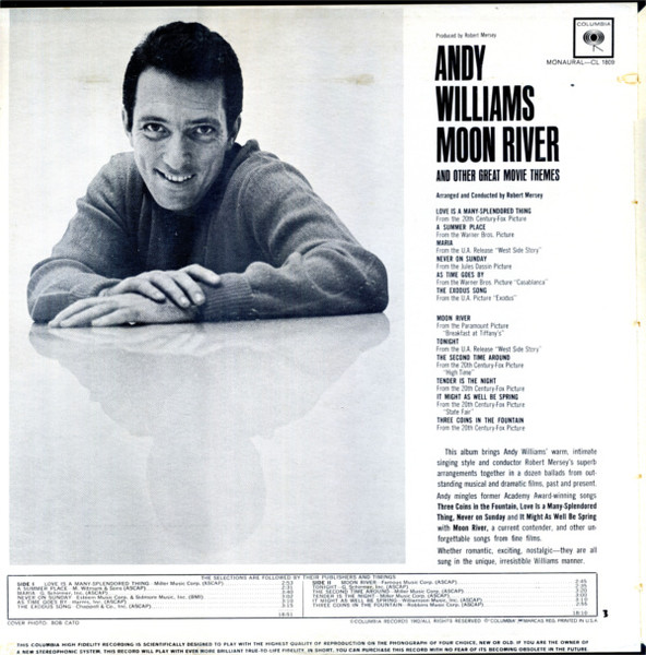 Andy Williams - Moon River And Other Great Movie Themes | Columbia (CL 1809) - 2 Andy Williams - Moon River And Other Great Movie Themes | Columbia (CL 1809) - 2