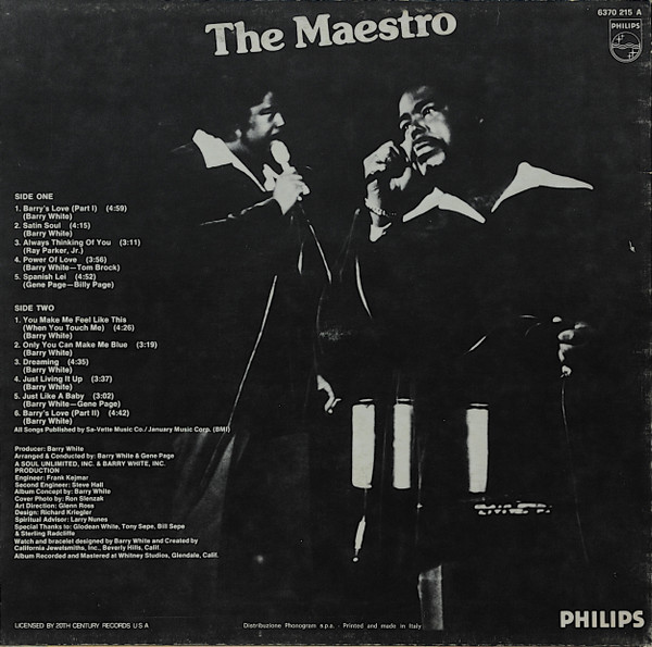 Love Unlimited Orchestra - White Gold | Philips (6370 215 A) - 2