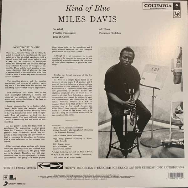 Miles Davis - Kind Of Blue | Columbia (19439802191) - 2