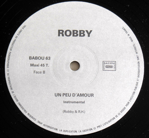 Robby - Un Peu D'Amour | Not On Label (Babou 63) - 3