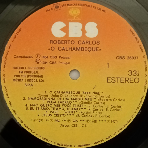 Roberto Carlos - O Calhambeque | CBS (26037) - 3