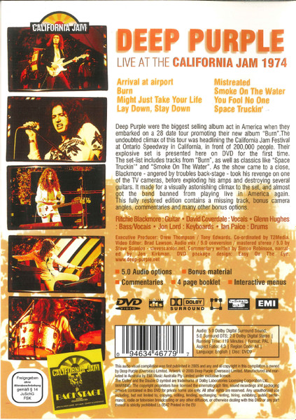 Deep Purple - Live In California 74 | EMI (0946 3 44677 9 7) - 3 Deep Purple - Live In California 74 | EMI (0946 3 44677 9 7) - 3