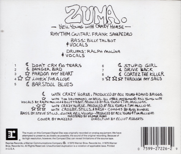 Neil Young With Crazy Horse - Zuma | Reprise Records (2242-2) - main