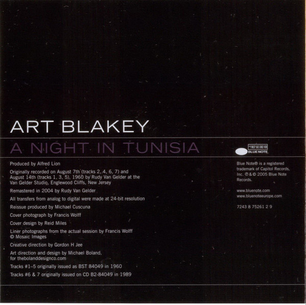 Art Blakey & The Jazz Messengers - A Night In Tunisia | Blue Note (7243 8 75261 2 9) - 4 Art Blakey & The Jazz Messengers - A Night In Tunisia | Blue Note (7243 8 75261 2 9) - 4