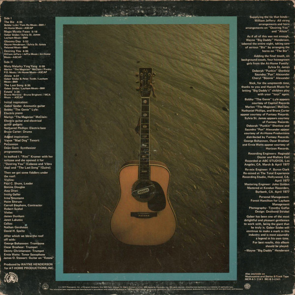 Gabor Szabo - Faces | Mercury (SRM-1-1141) - 2 Gabor Szabo - Faces | Mercury (SRM-1-1141) - 2