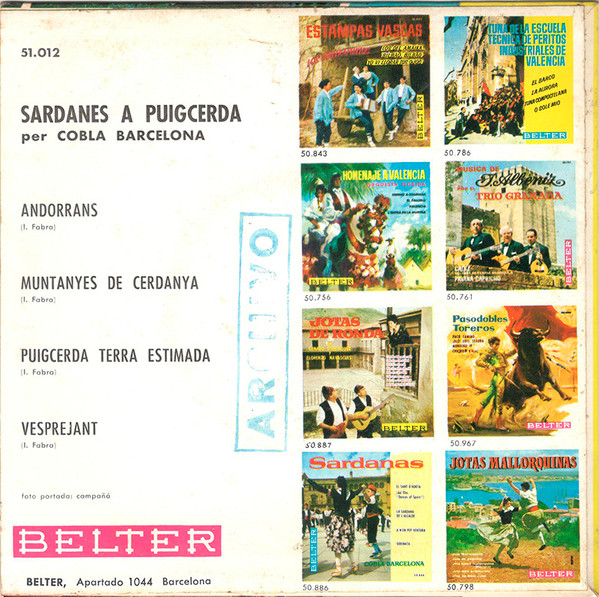 Cobla Barcelona - Sardanes A Puigcerdá | Belter (51.012) - 2