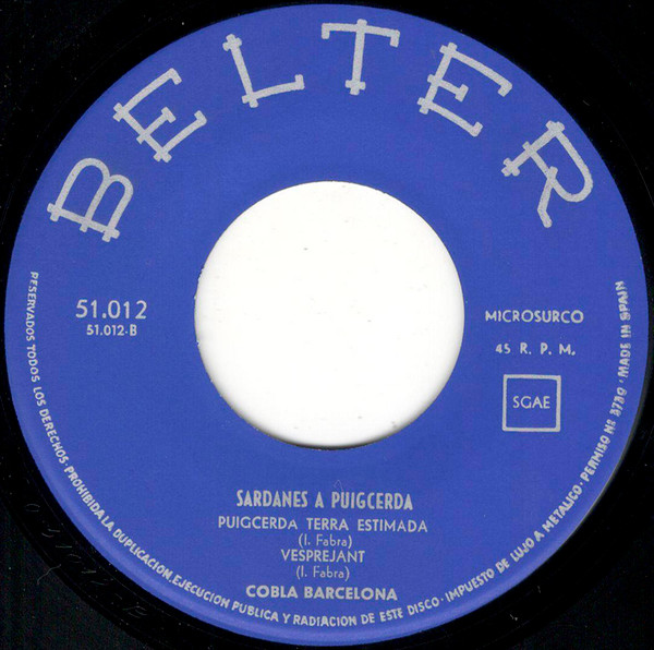 Cobla Barcelona - Sardanes A Puigcerdá | Belter (51.012) - 4