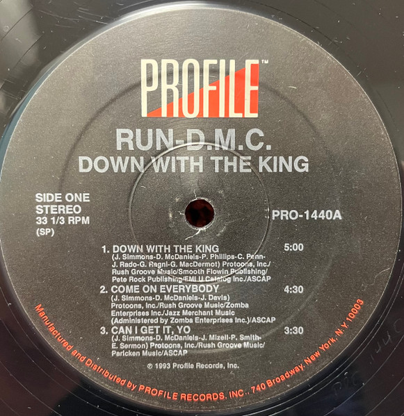 Run-DMC - Down With The King | Profile Records (PRO-1440) - 3 Run-DMC - Down With The King | Profile Records (PRO-1440) - 3