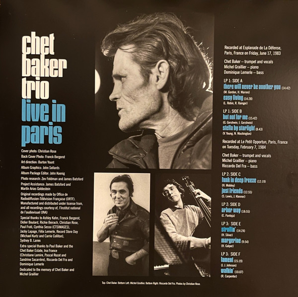 Chet Baker Trio - Live In Paris: The Radio France Recordings 1983-1984 | Elemental Music (5990541) - 2