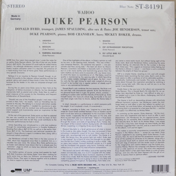 Duke Pearson - Wahoo! | UMe (00602465103724) - 2