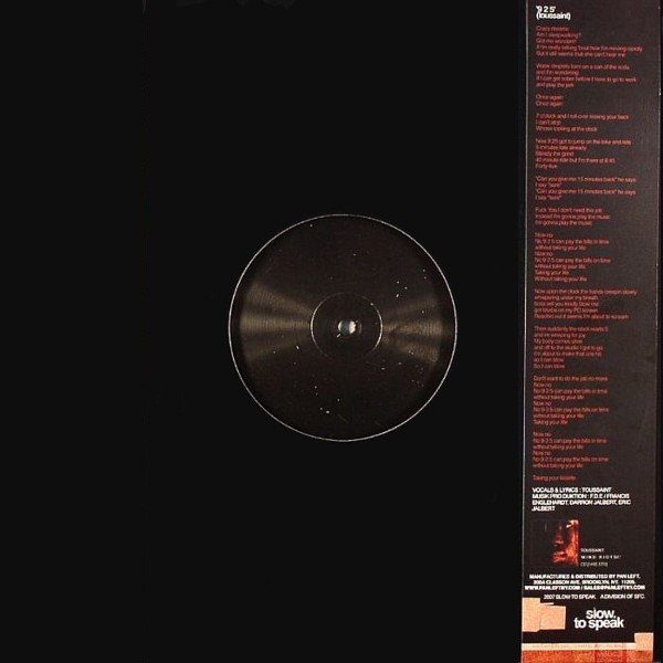 Toussaint - 9 2 5 | Slow To Speak (004.STS)