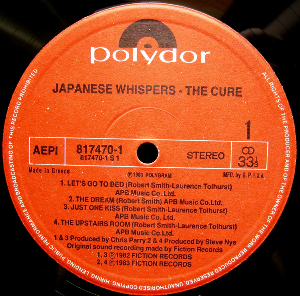 The Cure - Japanese Whispers | Polydor (817470-1) - 3