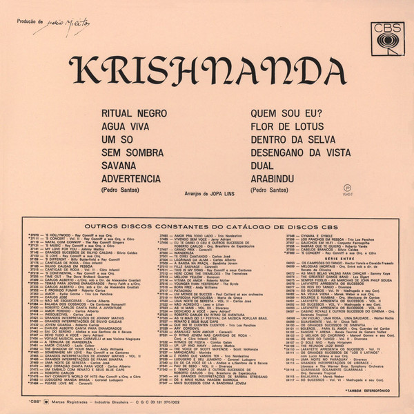 Pedro Santos - Krishnanda | Mr Bongo (MRBLP139) - 2