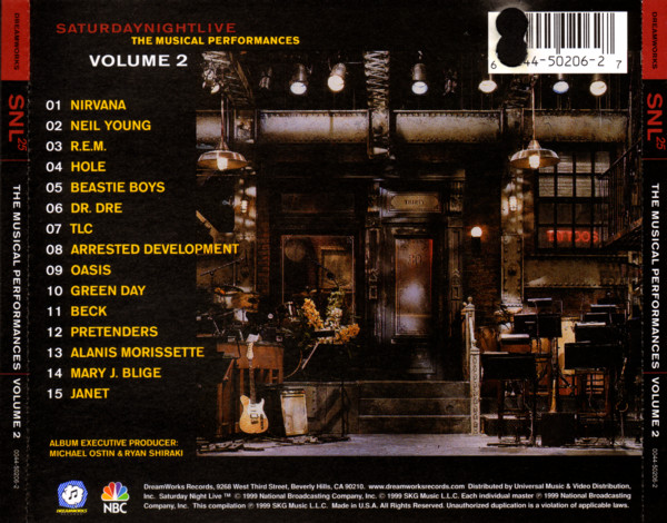 Various - SNL25 • Saturday Night Live: The Musical Performances | Volume 2 | DreamWorks Records (0044-50206-2) - 2