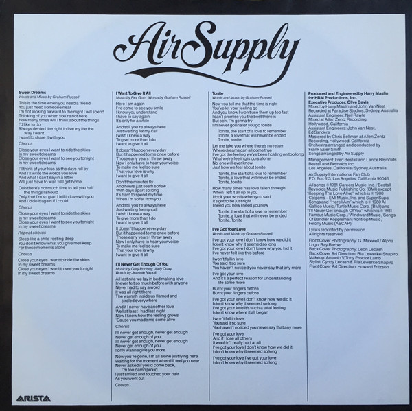 Air Supply - The One That You Love | Arista (203 769) - 4