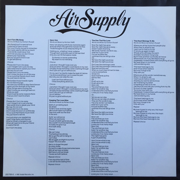 Air Supply - The One That You Love | Arista (203 769) - 3