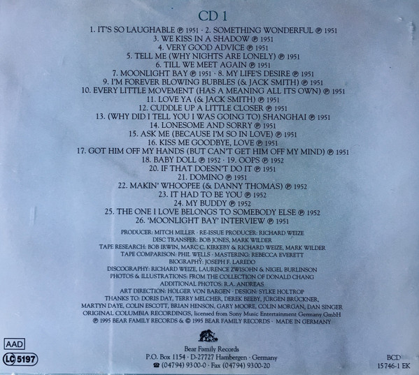 Doris Day - Secret Love: 1951-1955 | Bear Family Records (BCD 15746 EK) - 3 Doris Day - Secret Love: 1951-1955 | Bear Family Records (BCD 15746 EK) - 3