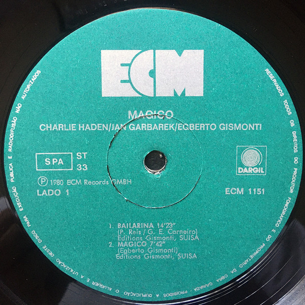 Charlie Haden , Jan Garbarek , Egberto Gismonti - Magico | ECM Records (ECM 1151) - 3