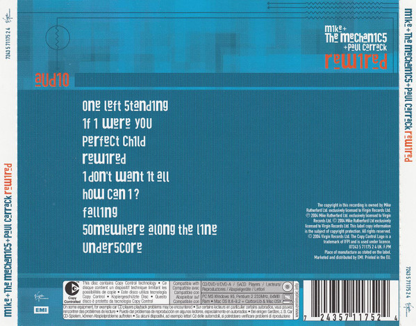 Mike & The Mechanics + Paul Carrack - Rewired | Virgin (7243 5 71175 2 4) - 2